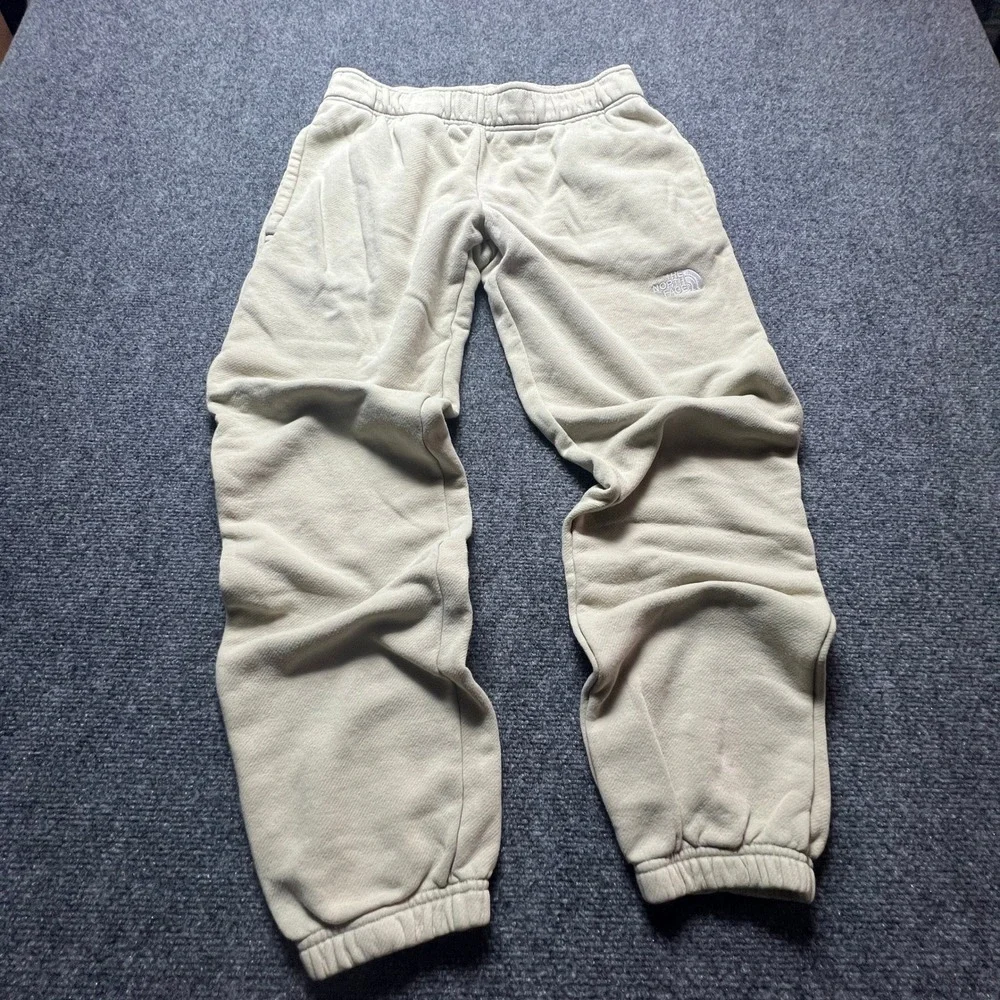 The North Face Mens Fleece Joggers Khaki Tan Sweatpants Medium Winter Warm Cozy